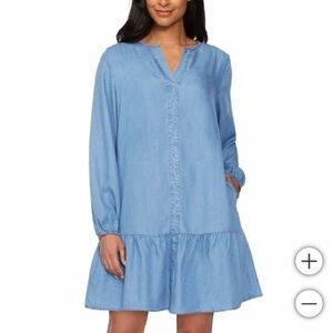 NWT Buffalo Long Sleeve Dress Blue Size Medium